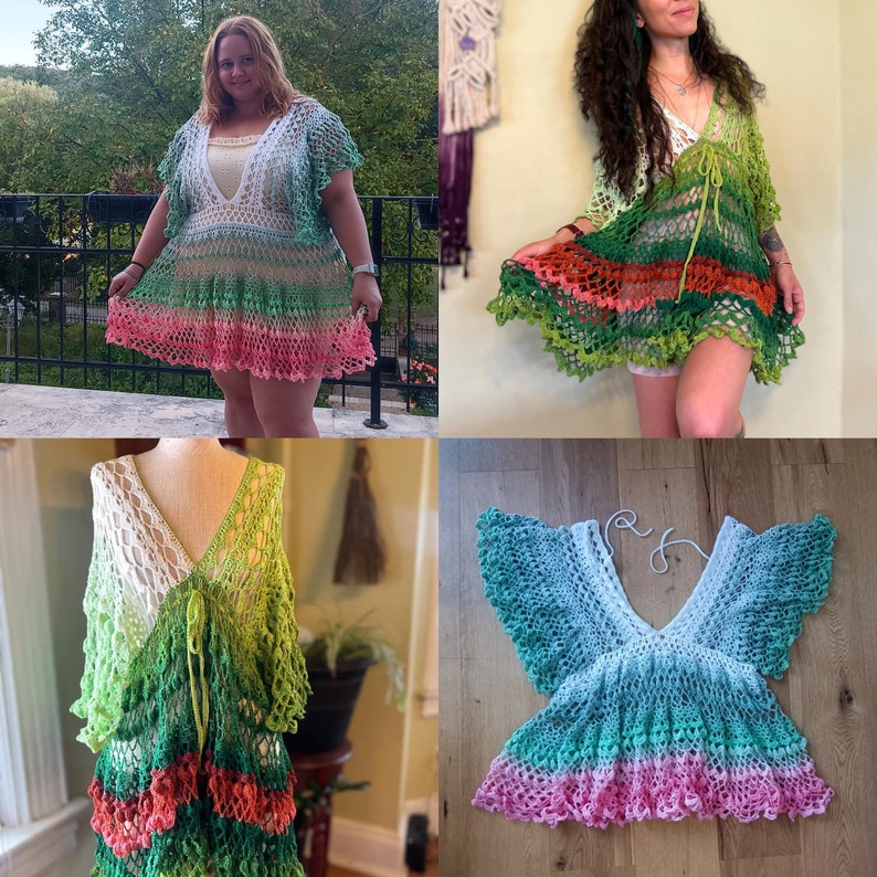 Butterfly Cover Up Beach Kimono Crochet Pattern