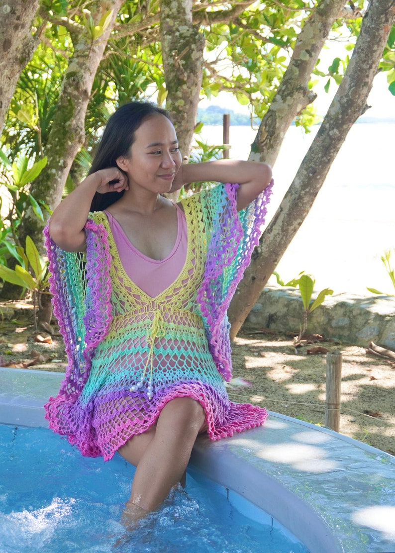Butterfly Cover Up Beach Kimono Crochet Pattern